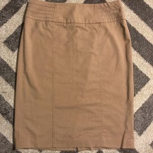 Tan Pencil Skirt
